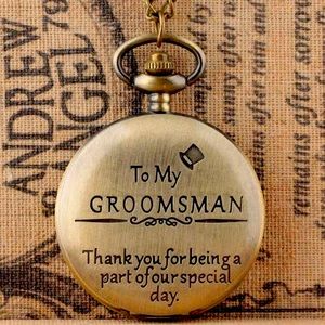 Pocket Watch w/Chain: To My Groomsman